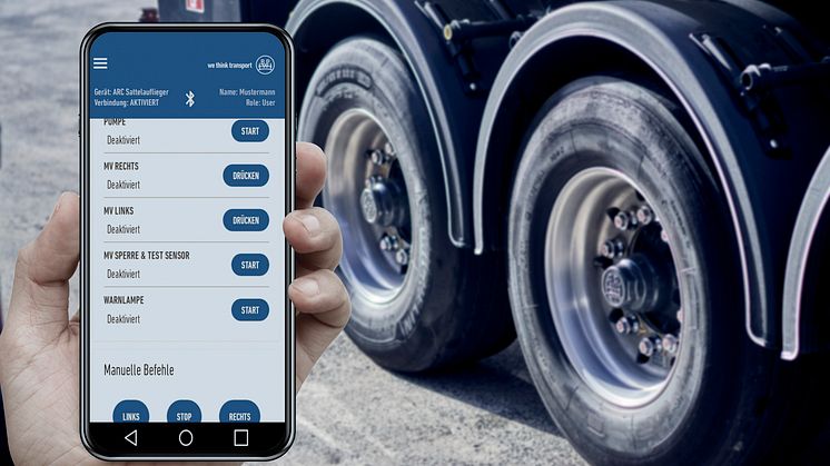 For its electrohydraulic auxiliary steering system Active Reverse Control, BPW is introducing an app that provides quick access to all relevant information via a Bluetooth interface to the system's control unit.