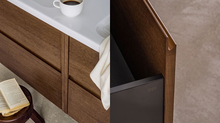 INR:n kylpyhuoneuutuudet: Kalustesarja Grand Grip kestävistä, aidoista materiaaleista ja eksklusiivinen suihkulasi Bronze