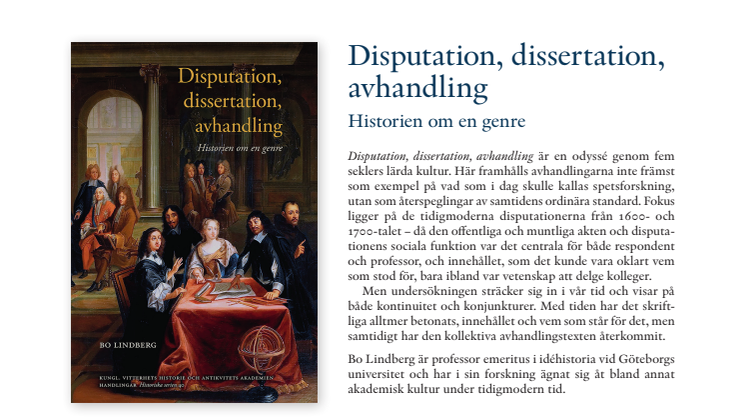 Boknyhet Disputation, dissertation, avhandling. Historien om en genre