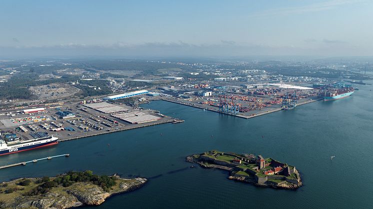 Godsvolymerna ökade stort i hamnen under årets som gick - trots återkommande  störningar i de globala godflödena. Bild: Göteborgs Hamn AB.
