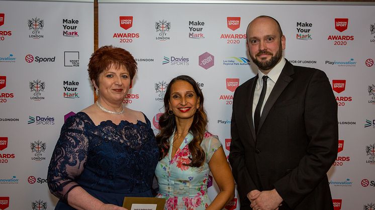 Rashmi Becker (centre) saw her Step Change Studios win the Physical Activity for Health Award in 2020