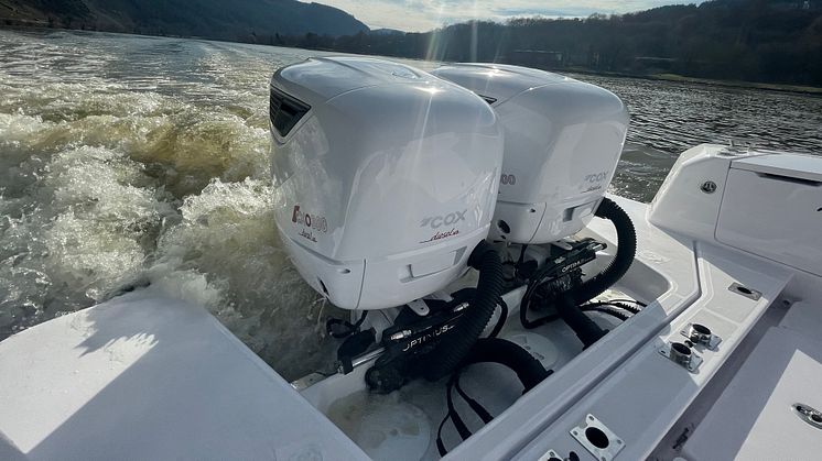 Cox Marine is showcasing the high-powered 300hp CXO300 diesel outboard engine at Cannes Yachting Festival