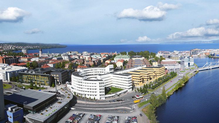 View of Jönköping with campus in focus