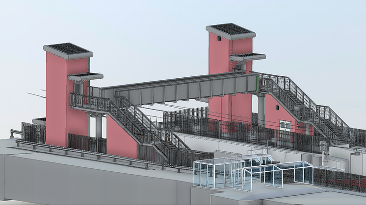 Plans for the fully accessible new footbridge at Royston station