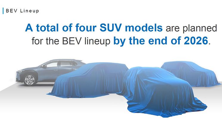 4 helelektriske modeller fra Subaru innen 2026