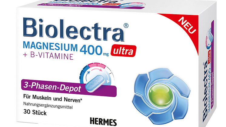 Packungsabbildung Biolectra Magnesium 400 mg ultra 3-Phasen-Depot