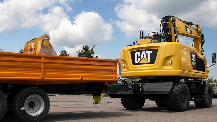 Cat M314F och kärra, integrerad Trailer ready-lösning