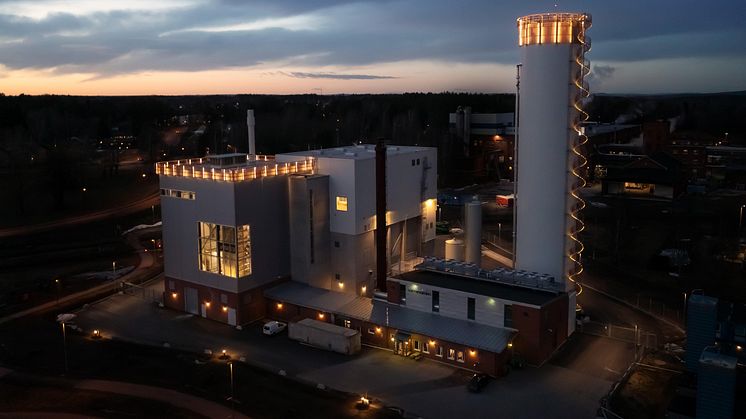 I januari 2023 invigdes Advens värmeverk i Säffle, ett av de modernaste i Sverige. Foto: Adven