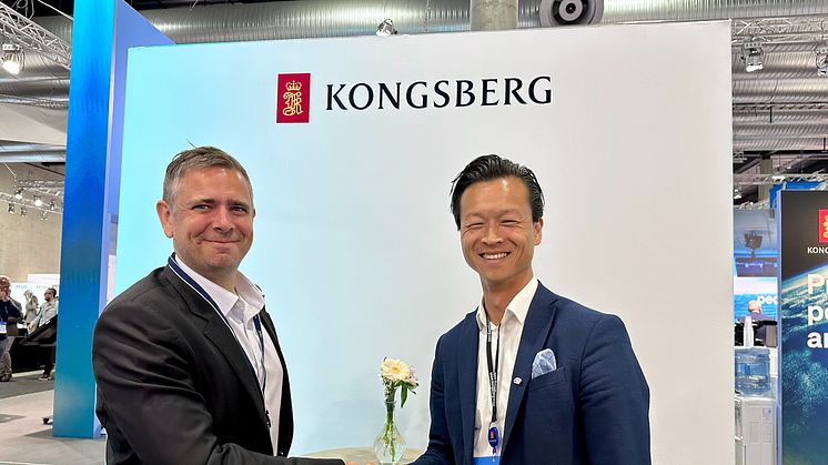 Espen Martinsen (Left), Executive Vice President Sales, StormGeo, and Kim Evanger (Right), Vice President Maritime Partnerships at Kongsberg Digital