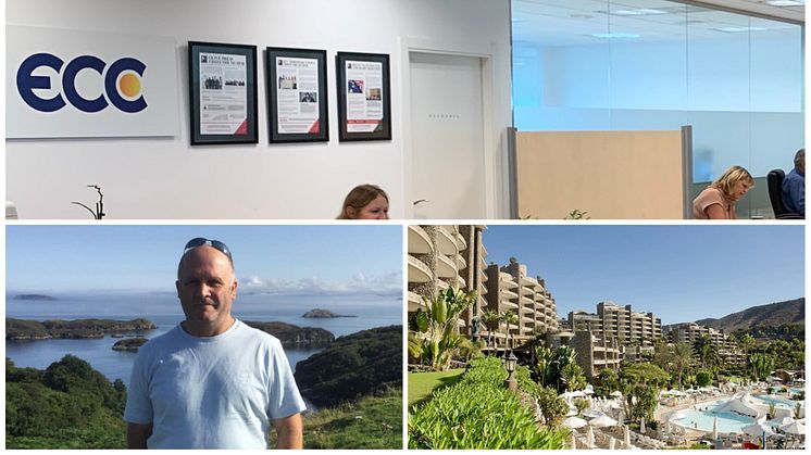 ECC claims firm.  Bottom left:  Andrew Rees, former ANFI owner, and ECC client.  Right:  ANFI Beach Club.