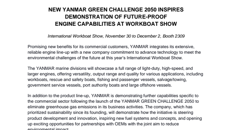 IWBS 2022 - New YANMAR GREEN CHALLENGE 2050 Inspires Demonstration of Future-Proof Engine Capabilities.pdf