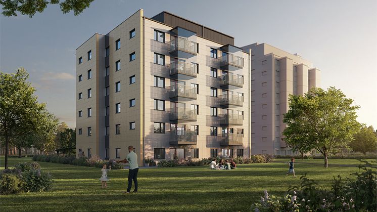 Lägenheter med hyrköp snart klara för inflyttning i nytt bostadsområde i Växjö