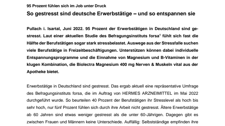 Pressemitteilung - Biolectra Magnesium - So gestresst sind deutsche Erwerbstätige  und so entspannen sie.pdf