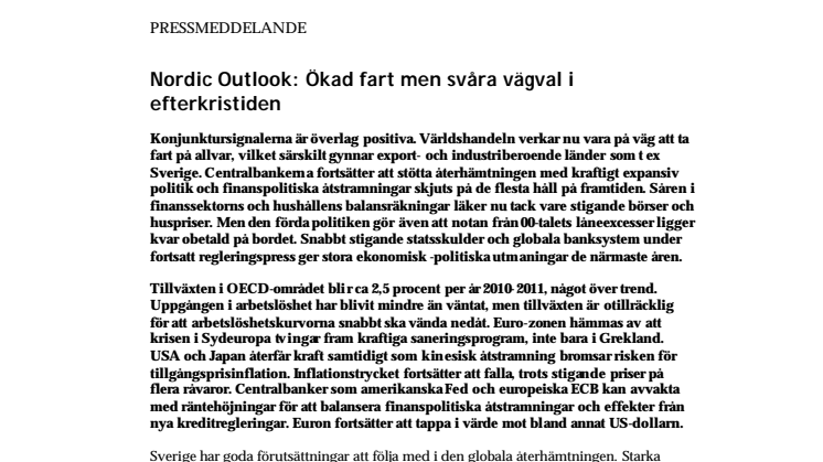 Nordic Outlook