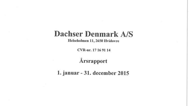 Dachser Denmark Årsrapport
