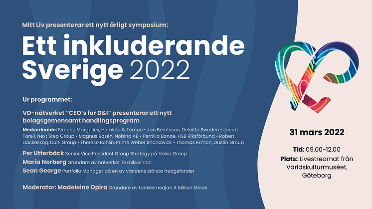 Mitt Liv lanserar nytt årligt symposium: ”svenska arbetsmarknaden ska bli världsbäst på inkludering” 