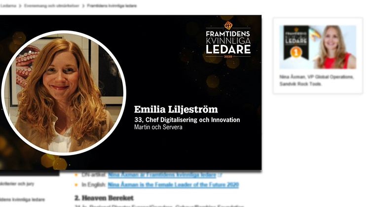 Emilia Liljeström - en av framtidens kvinnliga ledare