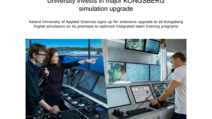University invests in major KONGSBERG simulation upgrade
