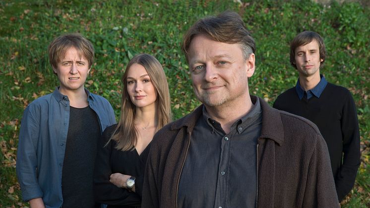 Dan Josefsson, Anna Nordbeck, Johannes Hallbom och Jakob Larsson, vinnare av Stora Journalistpriset 2017 