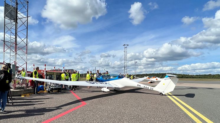 Stort intresse för det första elflygplanet någonsin på Jönköping Airport
