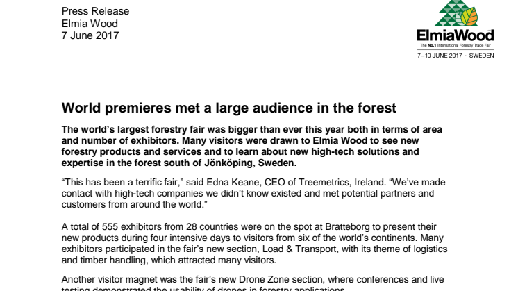 World premieres met a large audience in the forest