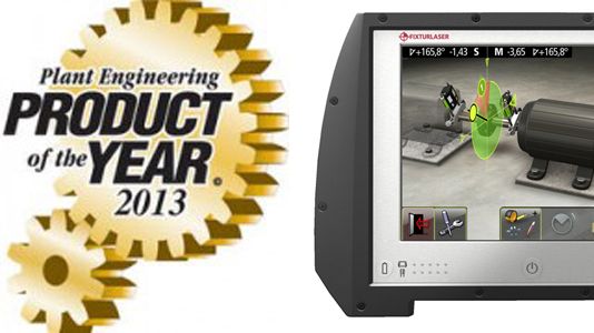 Fixturlaser NXA Pro Laser Shaft Alignment System Nominated "Product of the Year 2013" Finalist by Plant Engineering Magazine