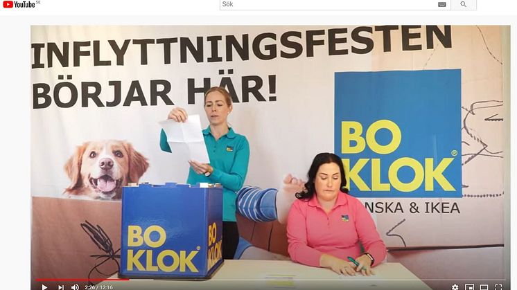 Evelin Nordin och Jessica Rosén från BoKlok höll i den livesända säljstarten för BoKlok Älven i Sundsvall - från Malmö!