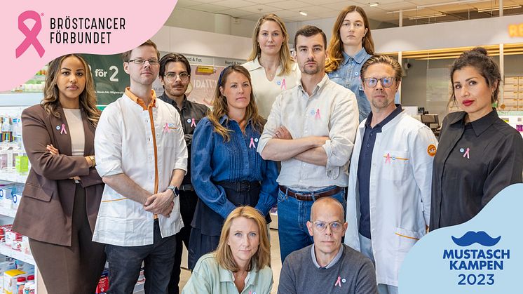 Tillsammans med sina kunder bidrar Kronans Apotek med över 1,5 miljoner kronor till Bröst- och Prostatacancerförbundet