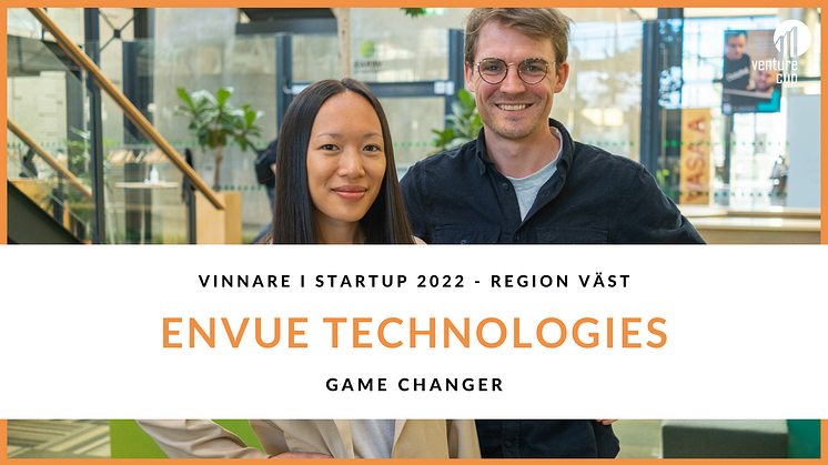 Delar av teamet bakom Envue Technologies som prisades för sin affärsidé i Venture Cup västs regionfinal 2022.