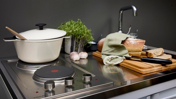 IntraCulina moderna minikök för små utrymmen – med häll eller traditionella kokplattor