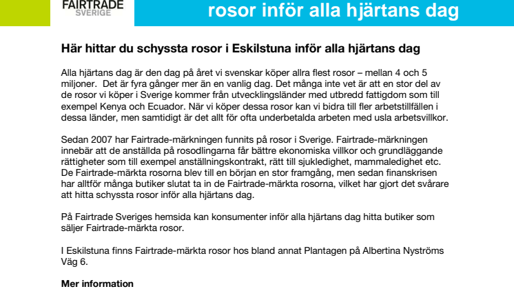 Här hittar du schyssta rosor i Eskilstuna inför alla hjärtans dag