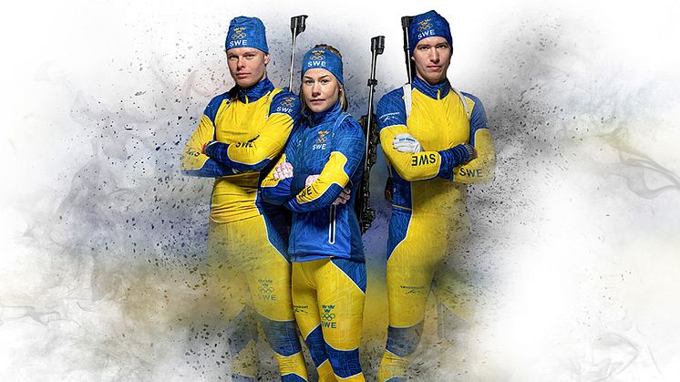 Alla hjältar bär en dräkt. Svenska landslaget i Skidskytte använder Swedemounts tävlingsdräkt under OS i Peking.