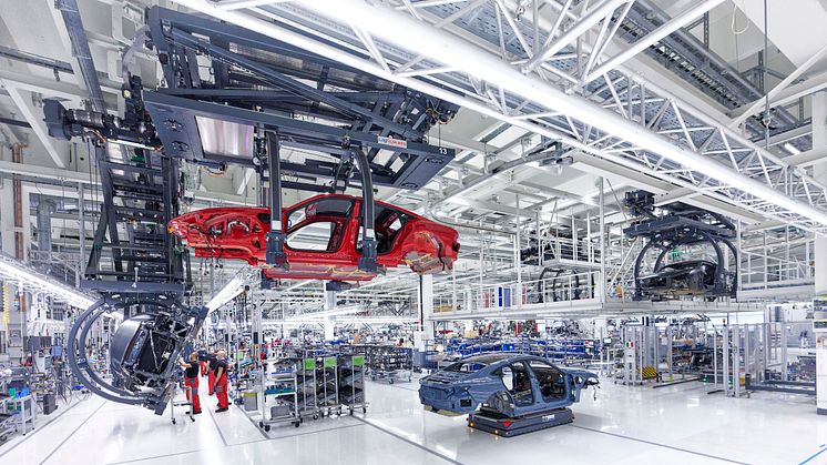 Audi e-tron GT i produktion på fabrikken Böllinger Höfe