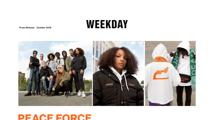 A peaceful collaboration; Weekday x Non-Violence Project 