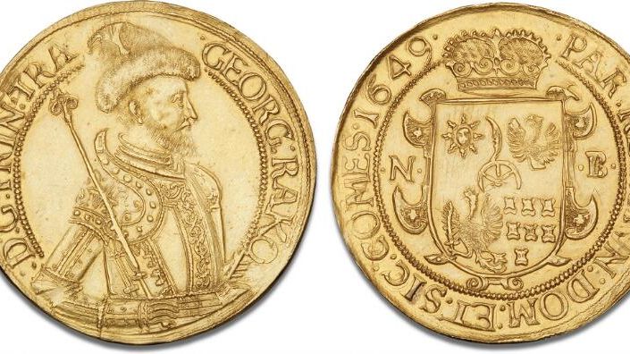 No less than six gold Ducats reached awe-inspiring hammer prices at Bruun Rasmussen's Live Coin Auction Tuesday evening. A 10 Ducat from 1649 ended up with a hammer price of a whopping EUR 412,000 (including buyer’s premium).