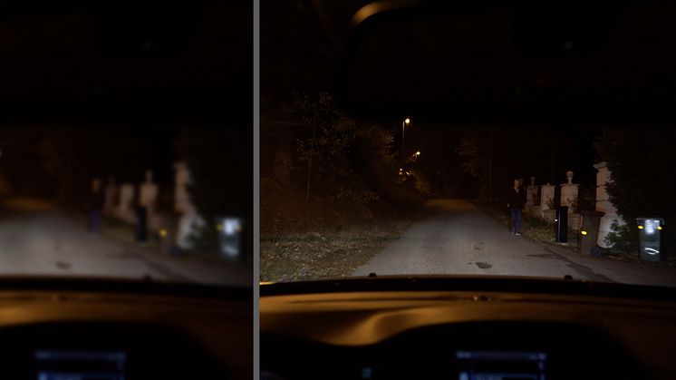 Bilden visar en uppskattning av hur var sjätte bilist ser. De har en skärpa som är visus 0,5 eller sämre vilket innebär att de börjar se oskarpt på ca 2 meters avstånd. Foto: Petter Magnusson/PMAGI