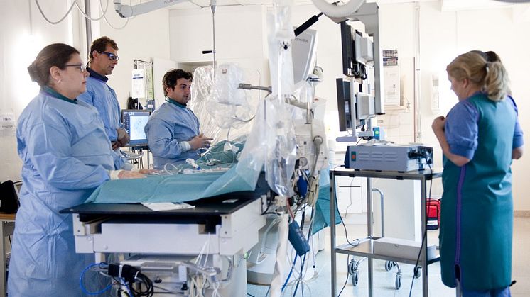 Vid akut hjärtinfarkt sker sk ballongvidgning av kranskärlen på PCI-lab. Sedan oktober i helt nya lokaler. Runt 95 av 100 patienter som kommer in med akut hjärtinfarkt överlever.
