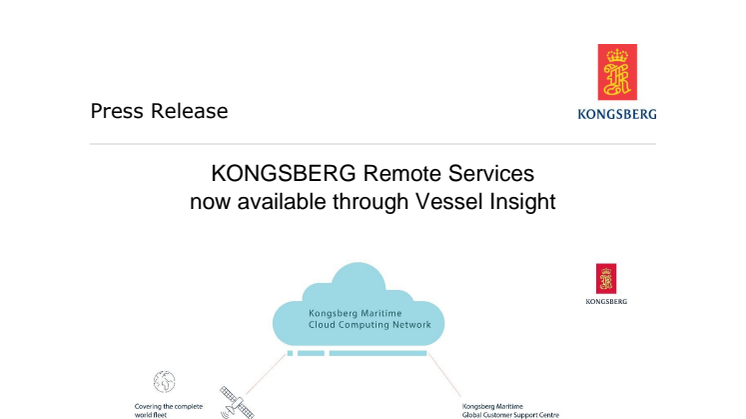 KONGSBERG Remote Services now available through Vessel Insight