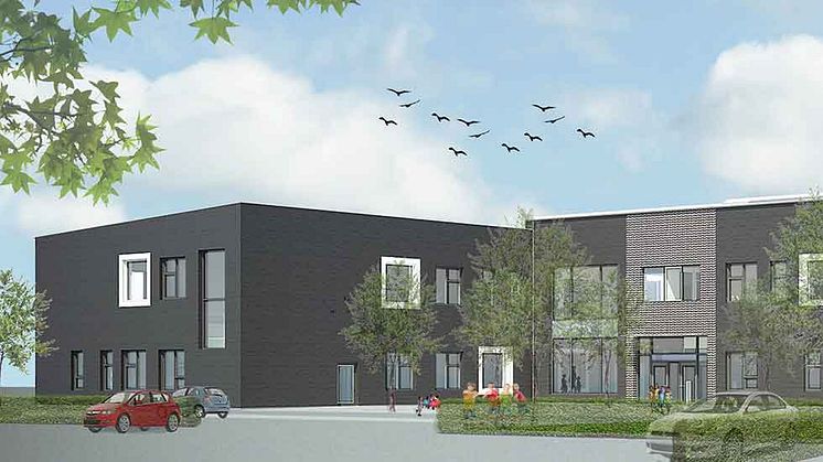 Maria Parkskolans nya skolhus. Bild: Arkitektlaget