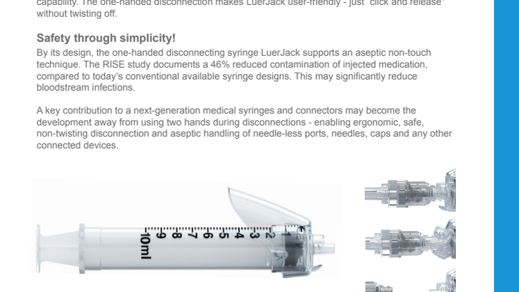 LuerJack Lock - US FDA 510(k) cleared