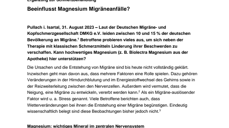 Presseinformation_Biolectra_Magnesium bei Migräne.pdf