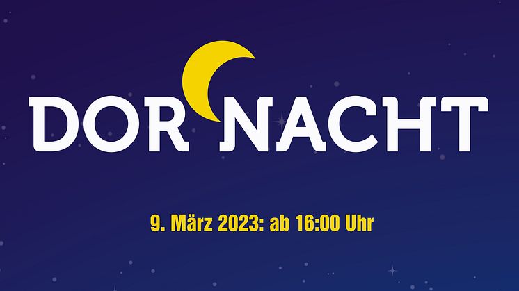 Plakatmotiv der ersten DorNacht am 9. März 2023 (Grafik: Veranstalter der DorNacht 2023)