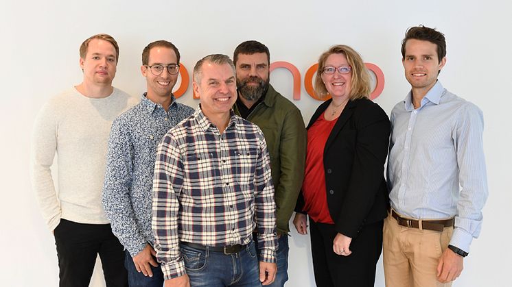 Orango hälsar välkommen till nya medarbetare; Ville Haavisto, Christofer Relesjö, Christian Frid, Ingvar Mårald, Madeleine Nydahl och Anders Hansson