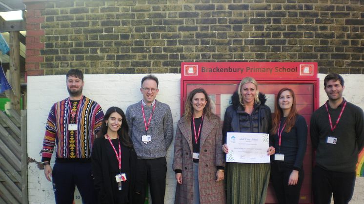 Brackenbury Primary School's Sustainability & Climate Literacy Leadership Team proudly present their eduCCate Global Bronze Award