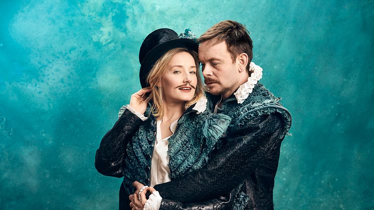 Ine Marie Wilmann og Jan Gunnar Røise spiller hovedrollene i storsatsningen «Forelska i Shakespeare», som er basert på den Oscar-vinnende filmen «Shakespeare in love ». Foto: Øyvind Eide