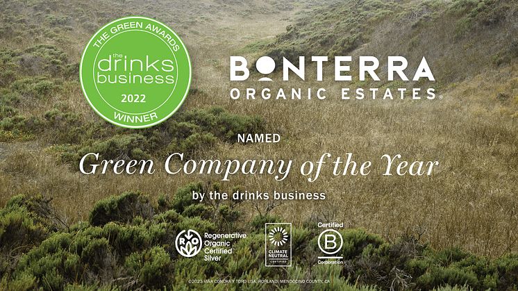 2022 Green Company of the Year - Bonterra Organic Estates