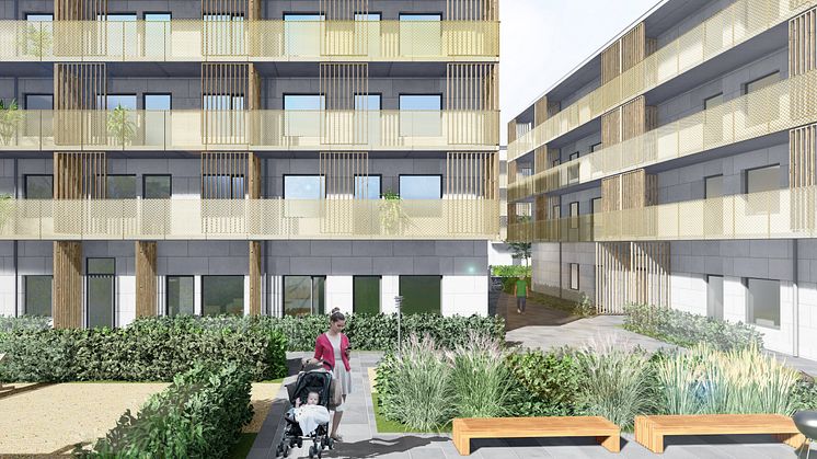 Nybyggnation av flerbostadshus i Ryd i Linköping