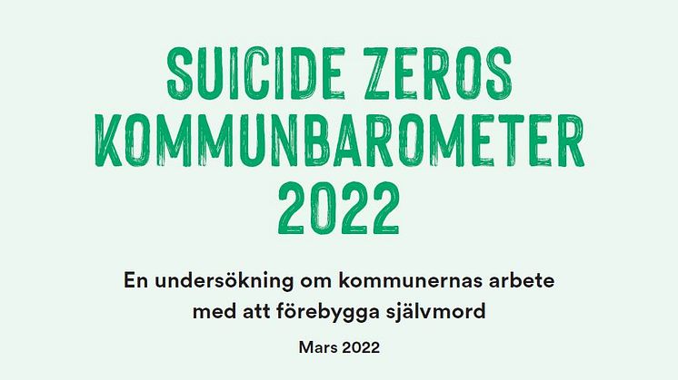 Ny rapport: Kommuner saknar insatser för att förebygga självmord