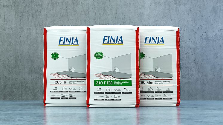 Fördubblad lagringstid och minskat svinn när Finjas golvavjämning byter till plastsäckar