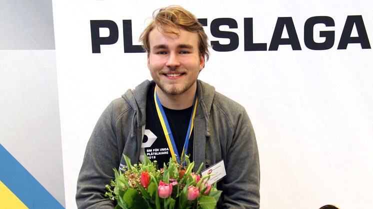 Guldmedaljören Olle Spetz från Viskastrandsgymnasiet i Borås
